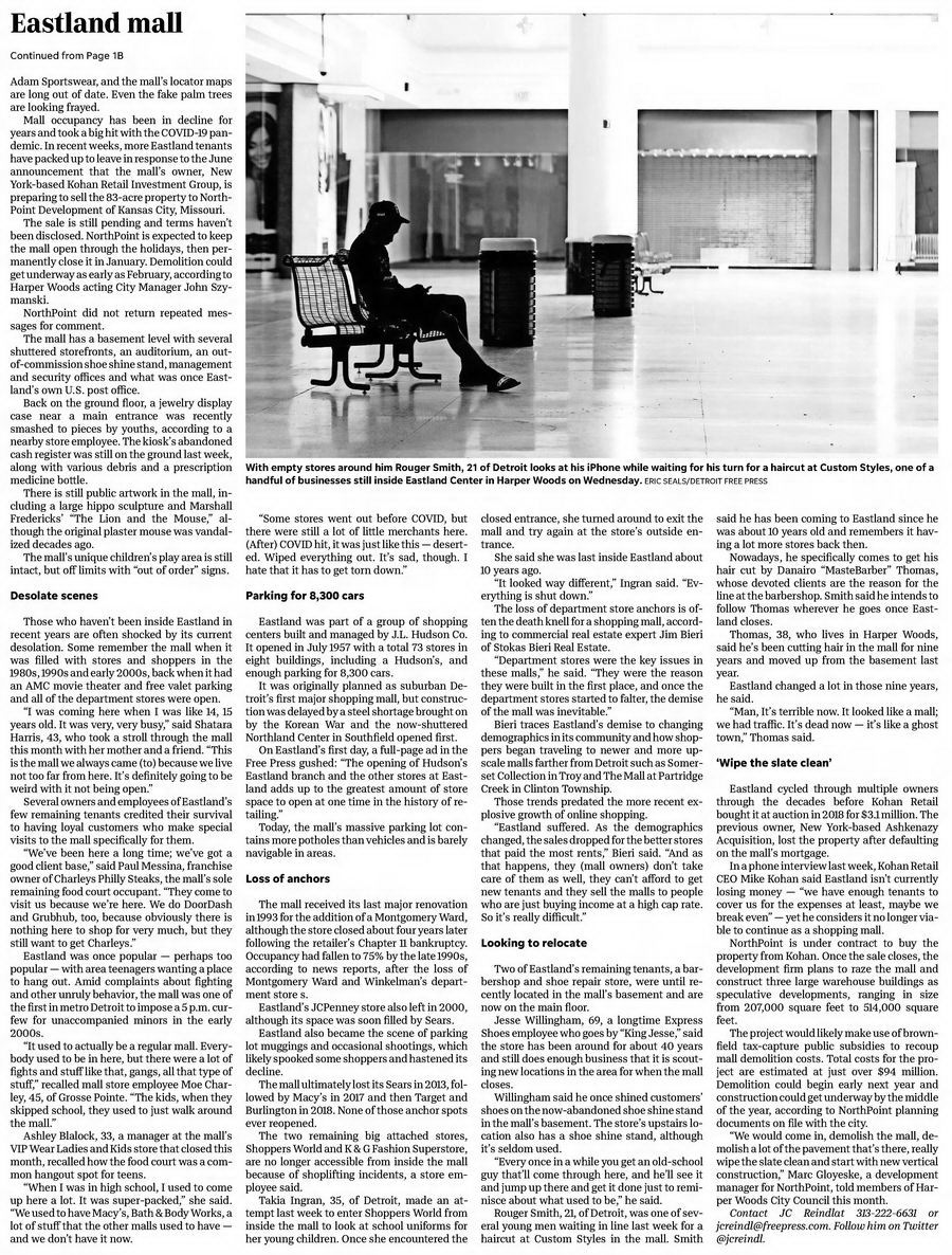 Eastland Center (Eastland Shopping Center, Eastland Mall) - 2021 Article